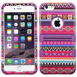 Case Protector Triple Layer  Iphone 6 plus Purple Decorated